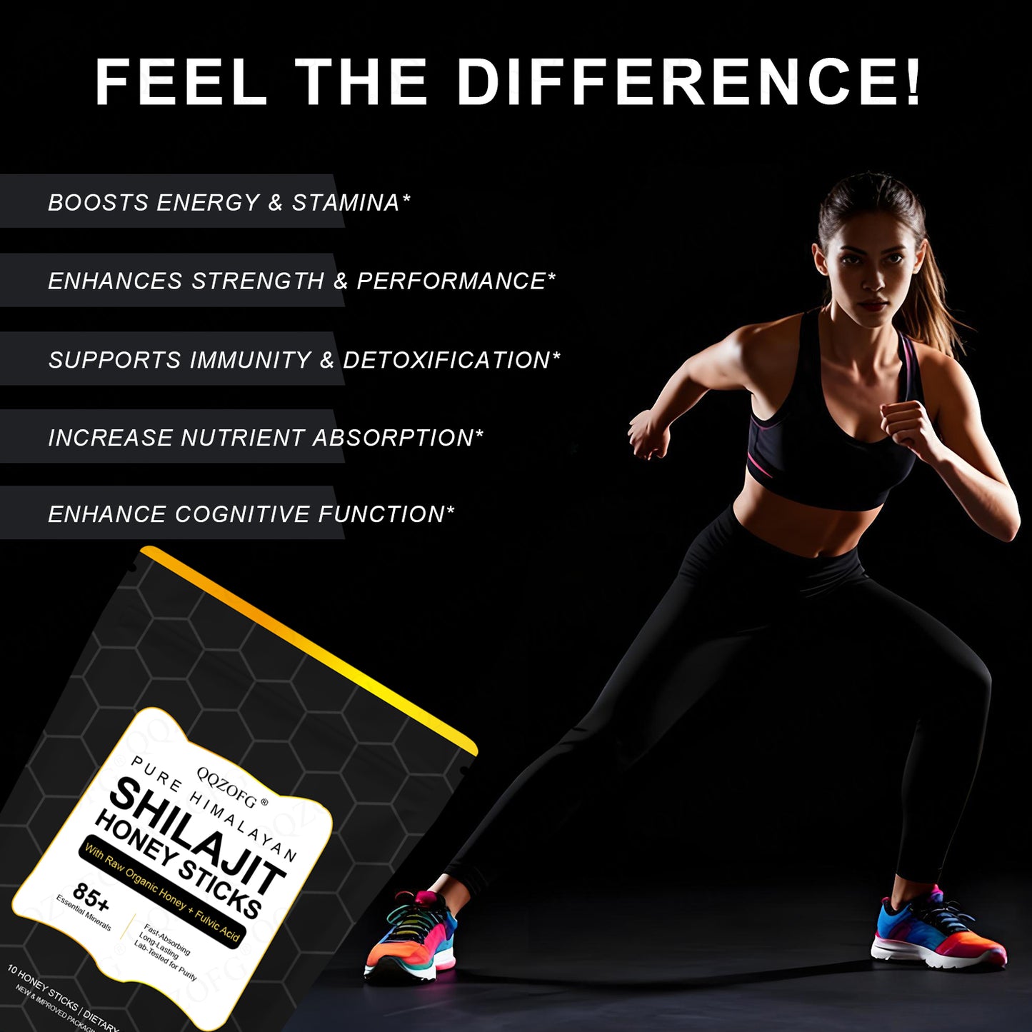 Energy Boost Immune Support Fulvic Acid Organic Honey Shilajit Sticks Himalayan Shilajit Honey Sticks 10 Sticks