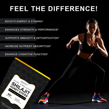 Energy Boost Immune Support Fulvic Acid Organic Honey Shilajit Sticks Himalayan Shilajit Honey Sticks 10 Sticks