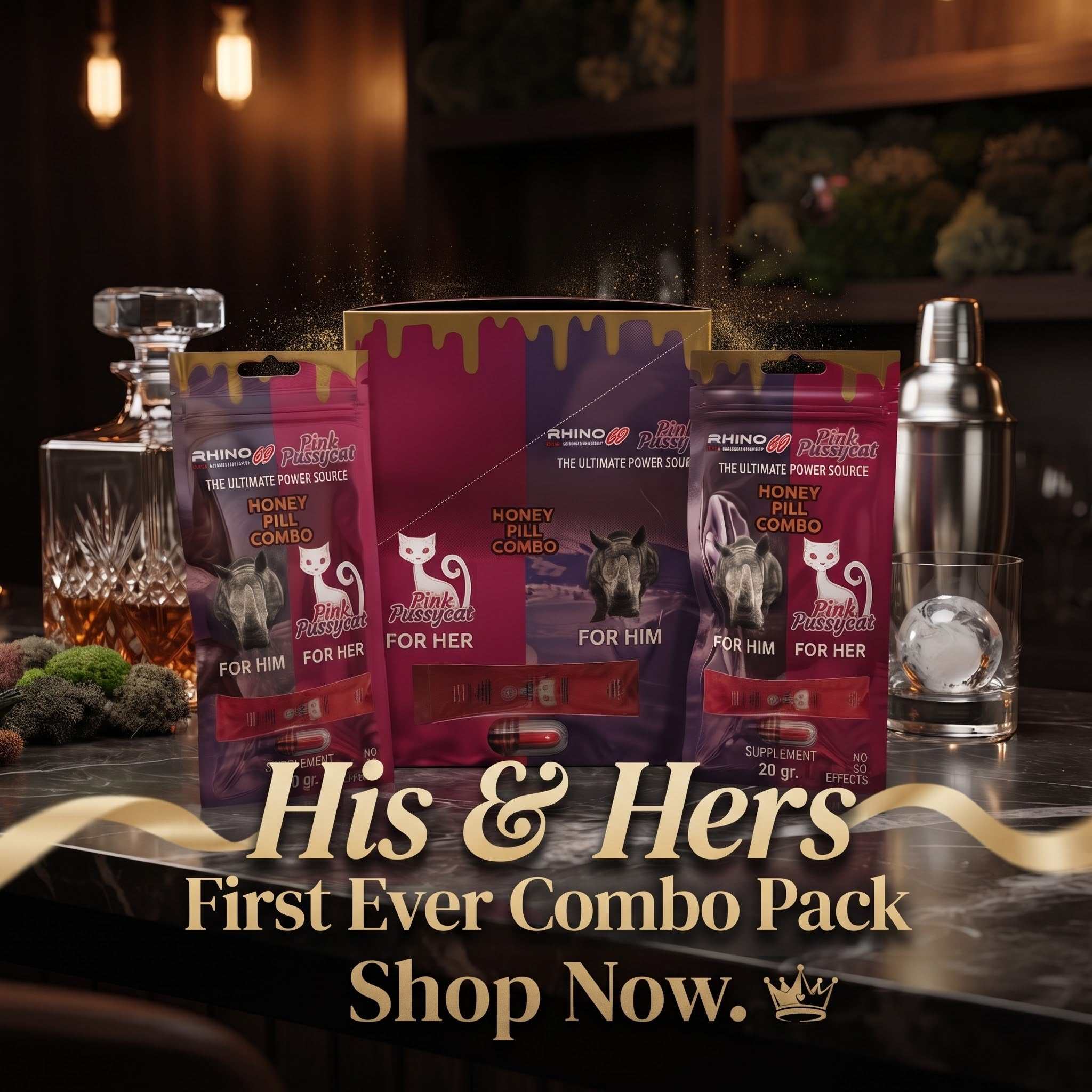His and hers Pill/honey combo box