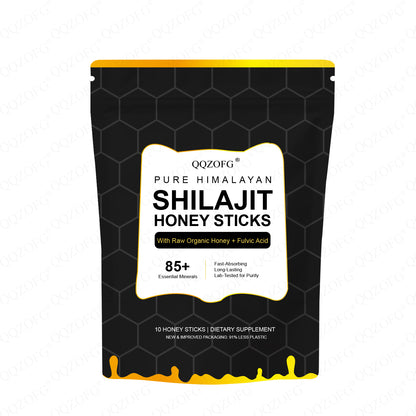 Energy Boost Immune Support Fulvic Acid Organic Honey Shilajit Sticks Himalayan Shilajit Honey Sticks 10 Sticks